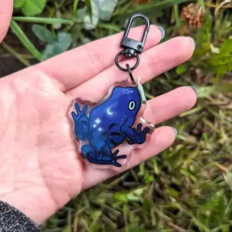 Frog Tree Games Night Frogscapes Series 2" Epoxy Acrylic Charm Keychain