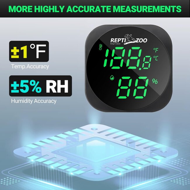 ReptiZoo ReptiZoo LED Digital Thermo-Hygrometer with USB