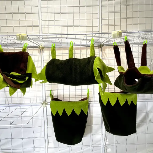 Sugar Glider Stichery Deluxe Fleece Mammal Cage Set 5 pc - Jungle Fringe