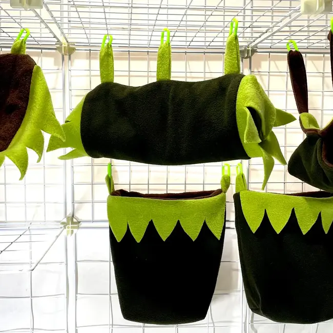 Sugar Glider Stichery Deluxe Fleece Mammal Cage Set 5 pc - Jungle Fringe