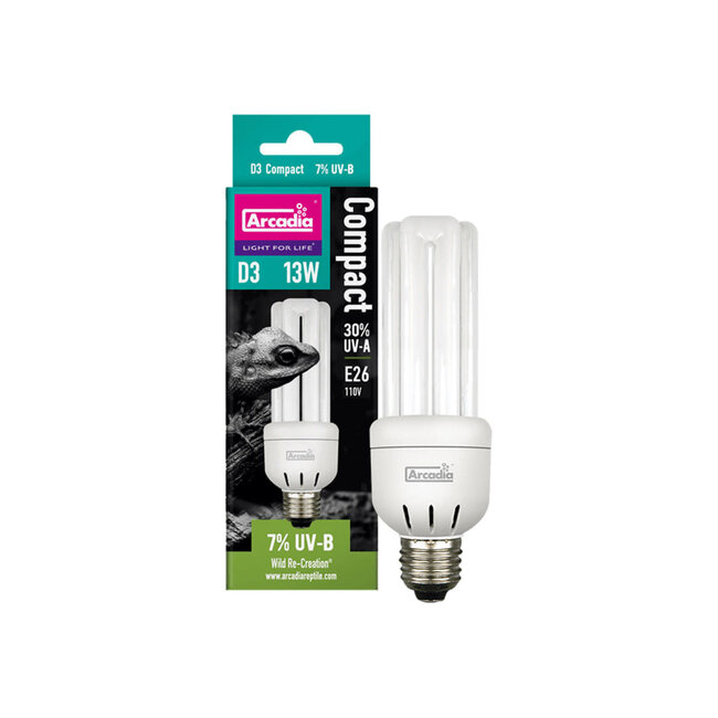 Arcadia Mini D3+ 7% UVB UVA, 13W