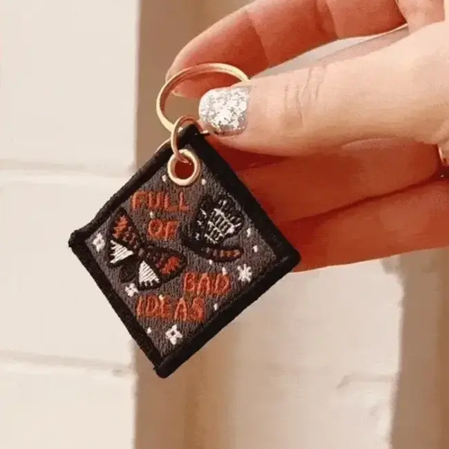 Stay Home Club Full of Bad Ideas - Embroidered Keychain Stay Home Club