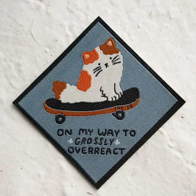 Overreact - Woven Sticky Patch - Stay Home Club