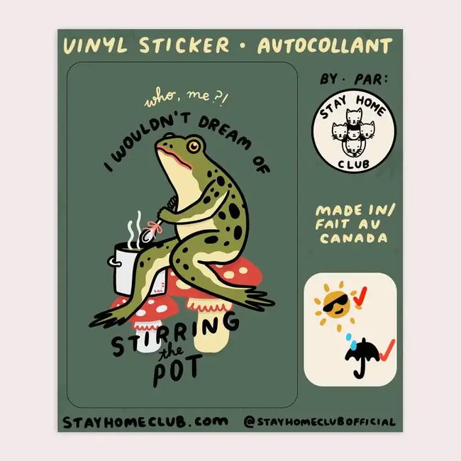 Stirring the Pot Vinyl Sticker - Stay Home Club