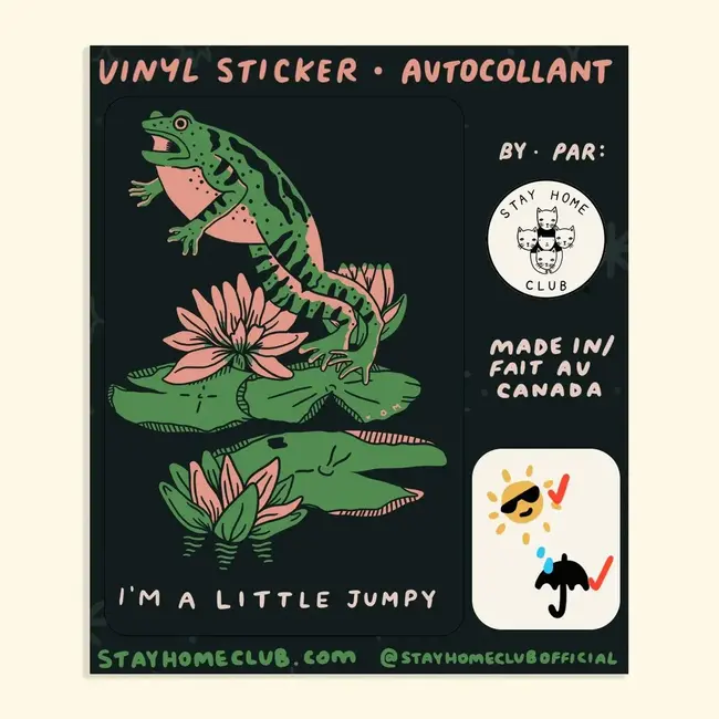 Stay Home Club Jumpy Vinyl Sticker - Stay Home Club