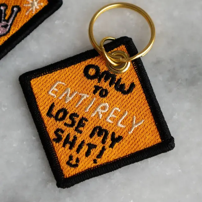 Stay Home Club Lose My Shit - Embroidered Keychain - Stay Home Club