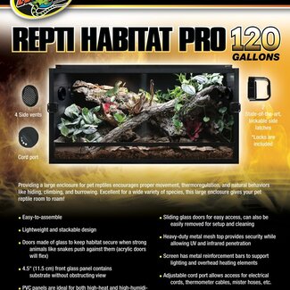 Zoo Med Zoo Med ReptiHabitat PRO 120g 48x24x24"