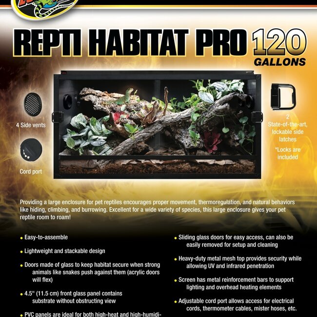 Zoo Med ReptiHabitat PRO 120g 48x24x24"