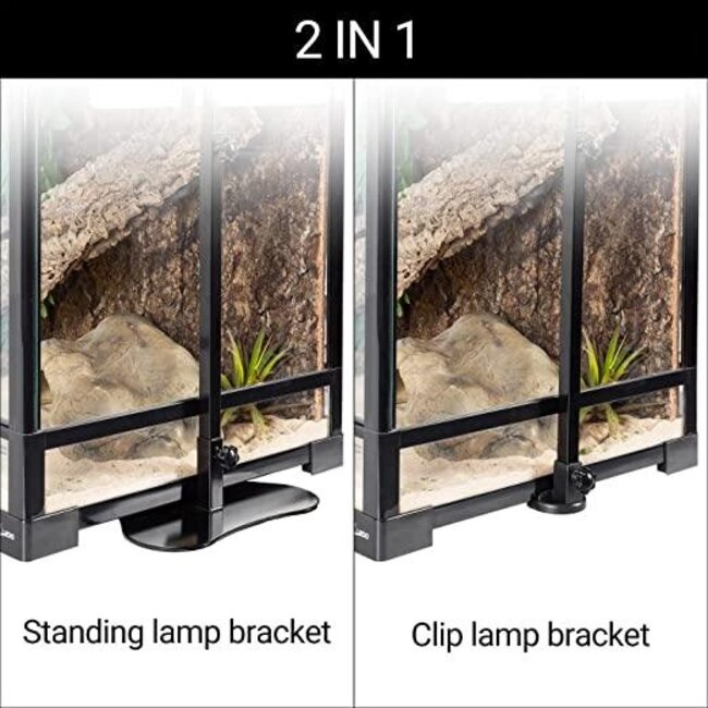 ReptiZoo Height Adjustable Clip OR Standing Dome Lamp Bracket