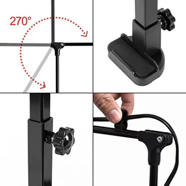 ReptiZoo Height Adjustable Clip OR Standing Dome Lamp Bracket