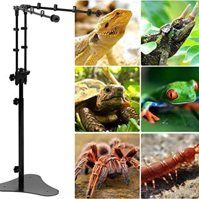 ReptiZoo Height Adjustable Clip OR Standing Dome Lamp Bracket