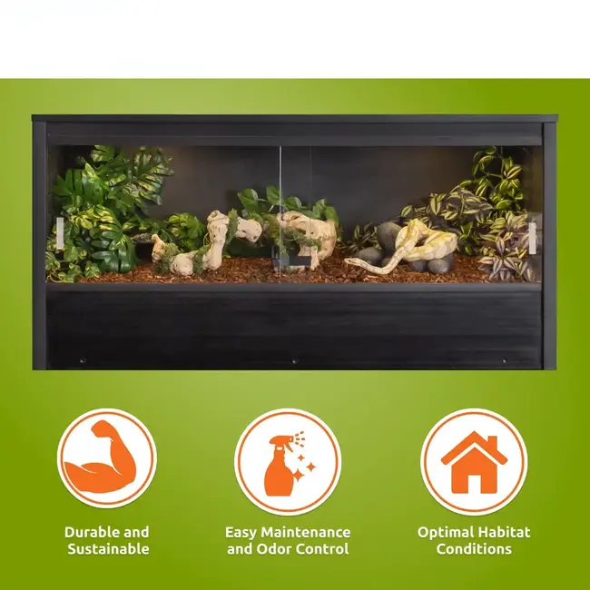 New Age Pets ECOFLEX 48x22.8x24" Black Mojave Reptile Lounge