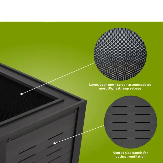 New Age Pets ECOFLEX 48x22.8x24" Black Mojave Reptile Lounge