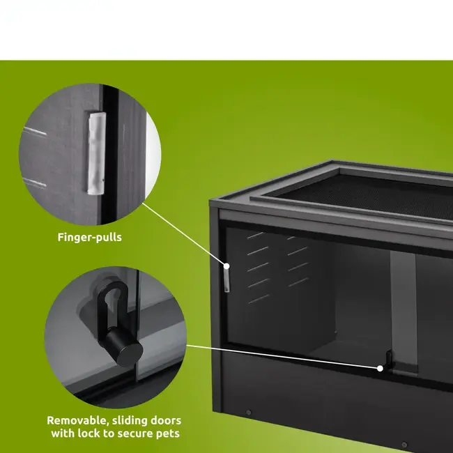 New Age Pets ECOFLEX 48x22.8x24" Black Mojave Reptile Lounge