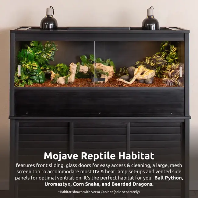 ECOFLEX 48x22.8x24" Black Mojave Reptile Lounge