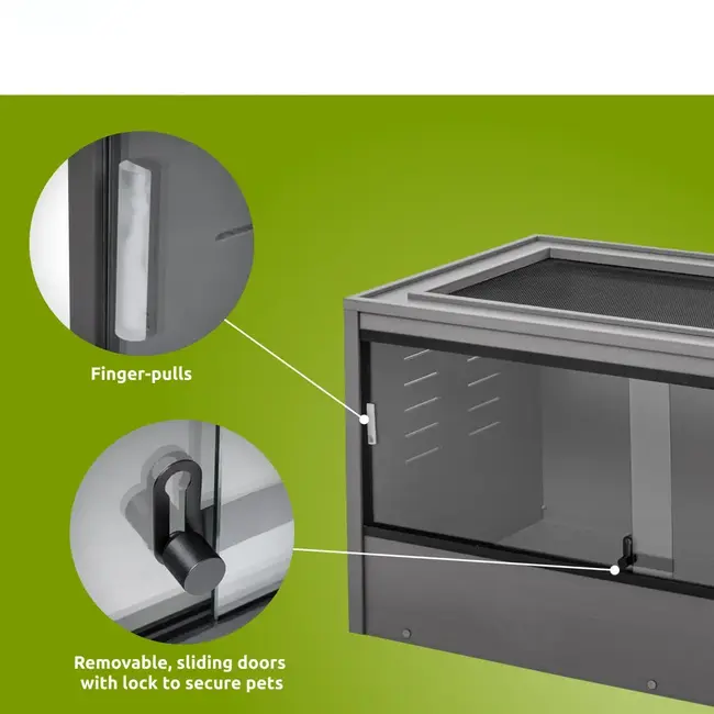 New Age Pets ECOFLEX 48x22.8x24" Grey Mojave Reptile Lounge