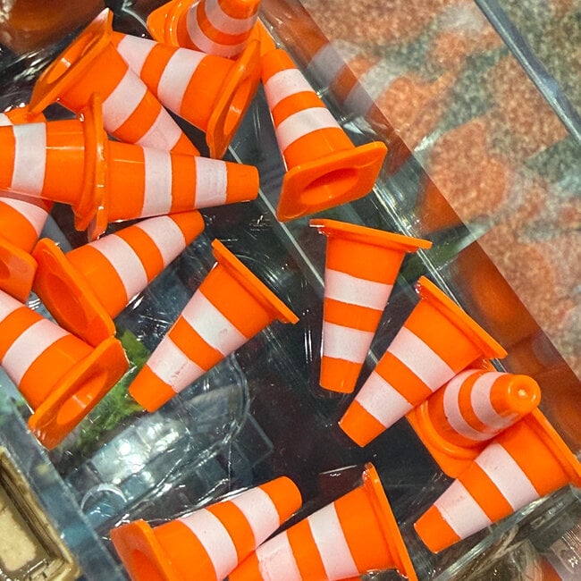 Mini Traffic Cone Pylon (Red or Orange random)
