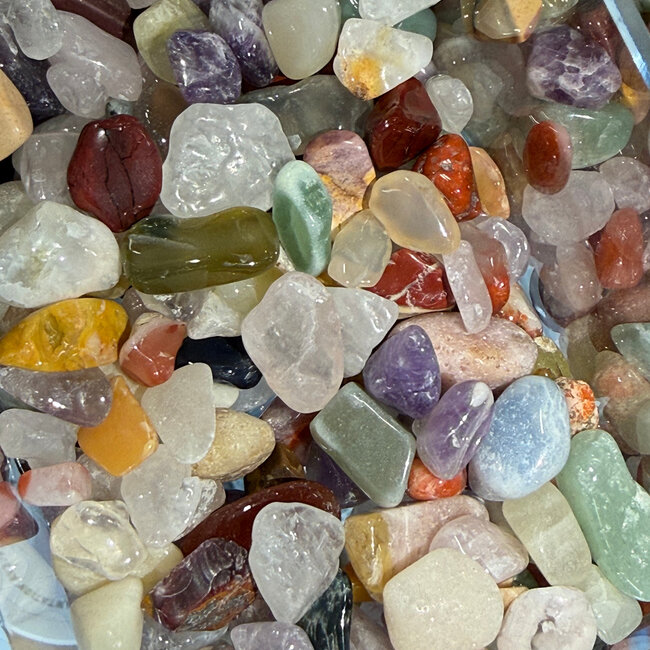 Natural Agate Stone Pebbles - apx 6-9g