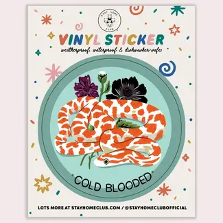 Cold Blooded Sticker | Waterproof Vinyl Sticker - Stay Home Club