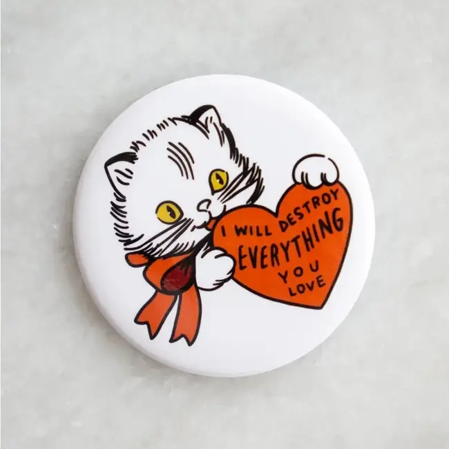 Stay Home Club Destroy Cat Magnet | Fridge Magnet - Stay Home Club