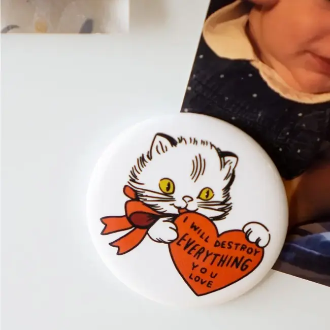 Stay Home Club Destroy Cat Magnet | Fridge Magnet - Stay Home Club