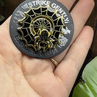 Spinning Spider Pin by Strike Gently