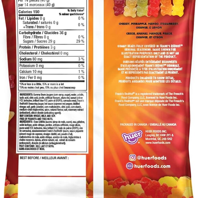 Frank's RedHot Spicy Gummy Bears 100g