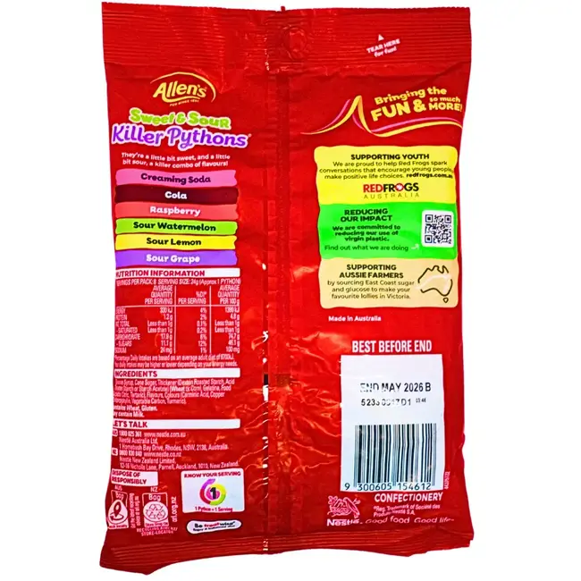 Allen's Sweet & Sour Killer Pythons 192g (Australia)