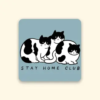 Stay Home Club Tuxedo Cats Sticker | Waterproof Vinyl Sticker by Stay Home Club