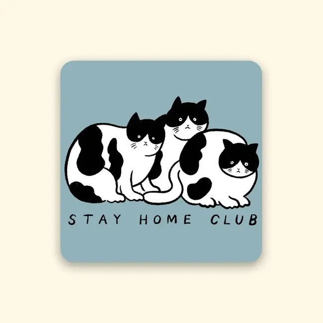 Stay Home Club Tuxedo Cats Sticker | Waterproof Vinyl Sticker by Stay Home Club