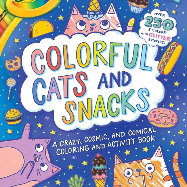Colorful Cats and Snacks Coloring and Activity Book (Crayola)
