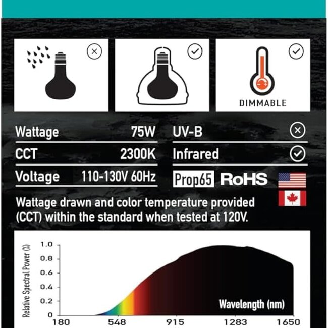 Arcadia Arcadia Golden Sun Basking Floodlight 75w