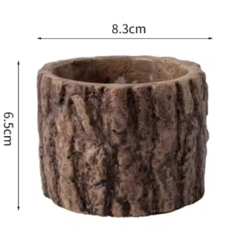 Roonami Brown Stump Cement Bowl 8.3 x 6.5cm