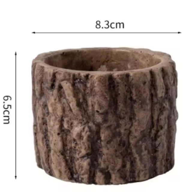 Roonami Brown Stump Cement Bowl 8.3 x 6.5cm