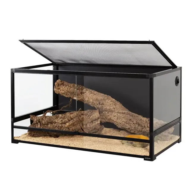 ReptiZoo 48x24x24" Easy-Folding Knock-Down Glass Terrarium with PVC Backing