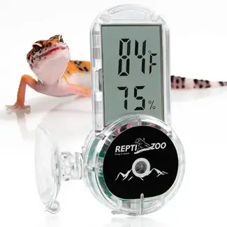 ReptiZoo 4 Side Mounting Thermo-Hygrometer Digtal without Probe