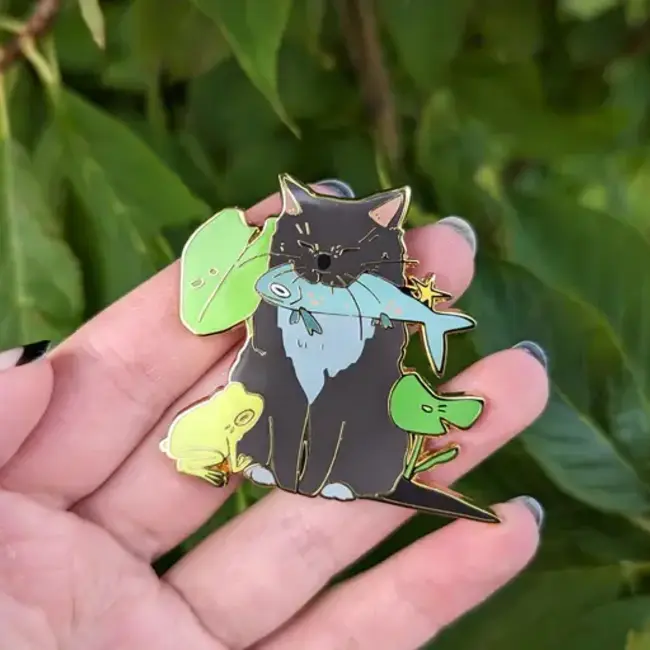 Fishy - Catfrogs Enamel Pin by Frog Tree Games