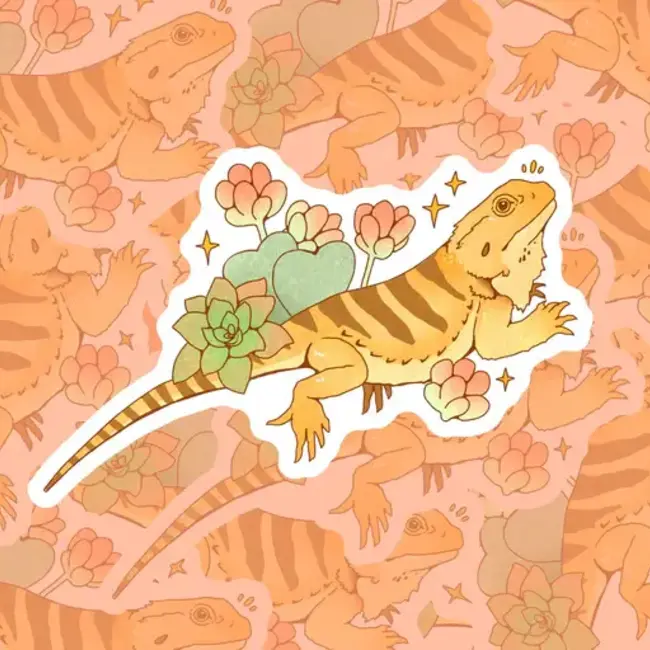 Beardie 3" Die-Cut Vinyl Sticker by Frog Tree Games