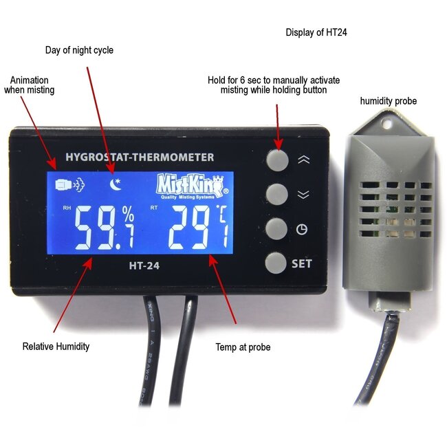 MistKing Hygrostat Thermometer