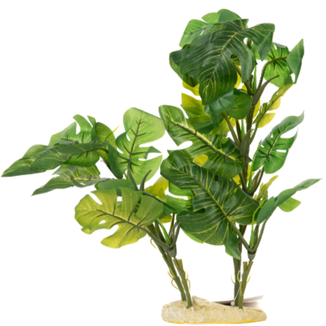 Aquaglobe Silk Plant with Base Monstera XL 16"