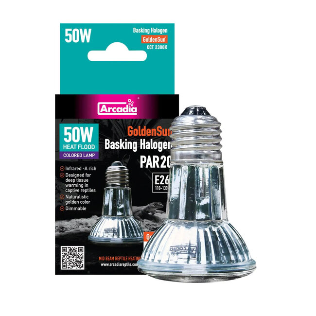 Arcadia Golden Sun Basking Halogen Lamp 50W