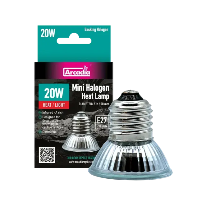 Arcadia Reptile Mini Halogen Heat Lamp 20 W