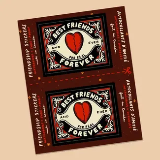 Best Friends Sticker Set | Giftable Friendship Stickers Stay Home Club