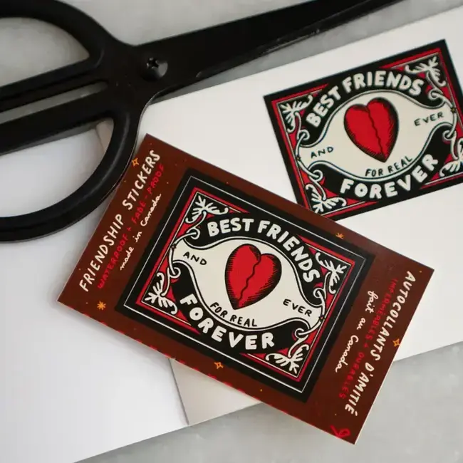 Best Friends Sticker Set | Giftable Friendship Stickers Stay Home Club