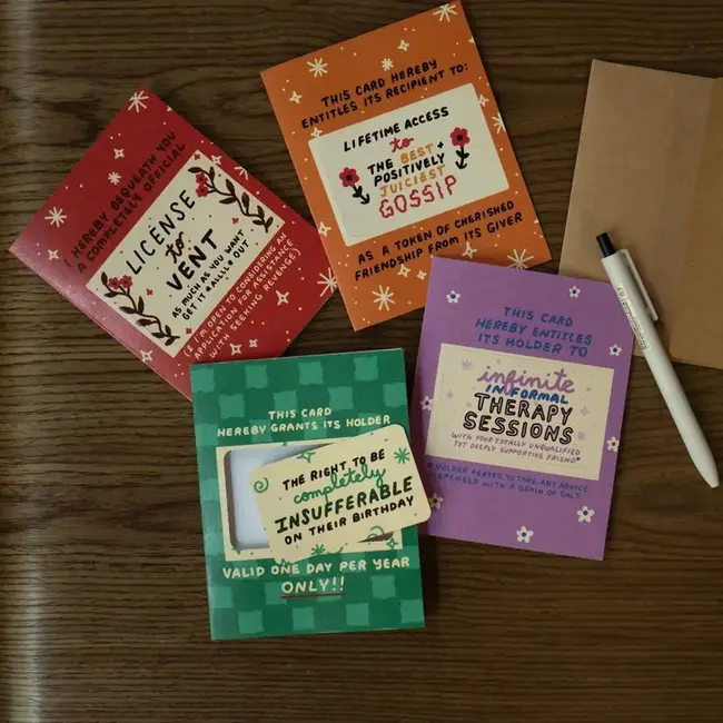 License To Vent - Punch-Out Novelty Card by Stay Home Club