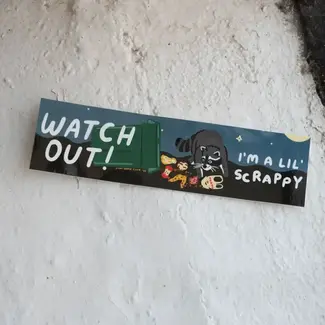 Scrappy Bumper Sticker by Stay Home Club