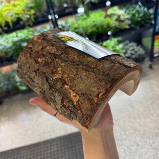 Zoo Med Zoo Med Large 7" Habba Hut Natural Half Log with Bark Shelter