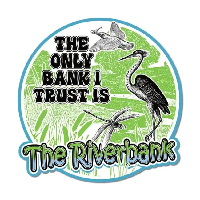 "The Riverbank" Round Vinyl Sticker