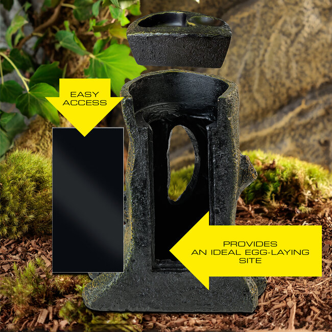 Exo Terra Gecko Tree Arboreal Hydration Shelter with Water & Feeding Hub 3 in 1