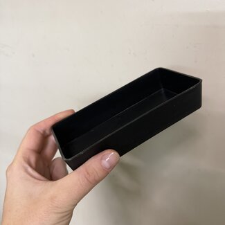 Black PVC Water Dish Bowl 5.5x3x1"